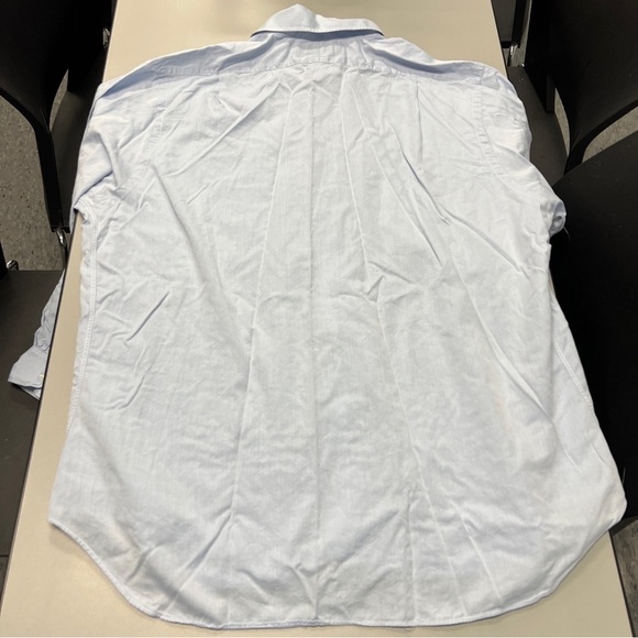 VTG Paul Stuart Mens 100% Cotton L/S Dress Shirt Light Blue USA Made Sz 17/34 - Picture 3 of 7